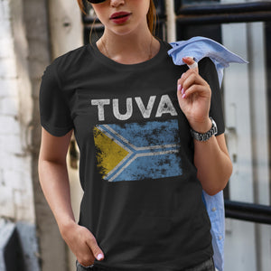 Tuva Flag Distressed - Tuvan Flag T-Shirt