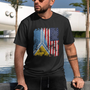 Tuva USA Flag - Half American T-Shirt