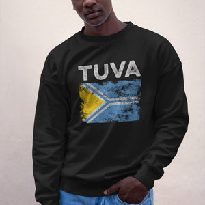 Tuva Flag Distressed - Tuvan Flag Sweatshirt