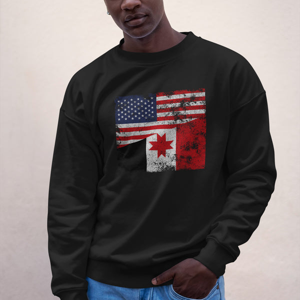 Udmurtia USA Flag Sweatshirt