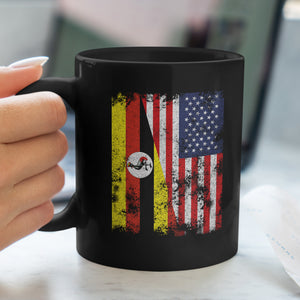 Uganda USA Flag - Half American Mug