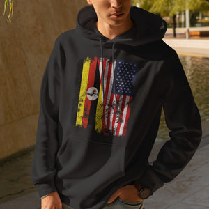 Uganda USA Flag - Half American Hoodie