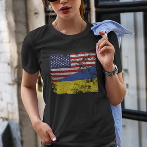 Ukraine USA Flag T-Shirt