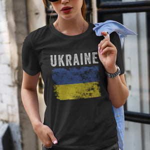 Ukraine Flag Distressed - Ukrainian Flag T-Shirt