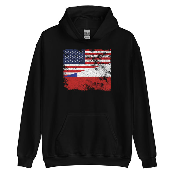 Chile USA Flag Hoodie