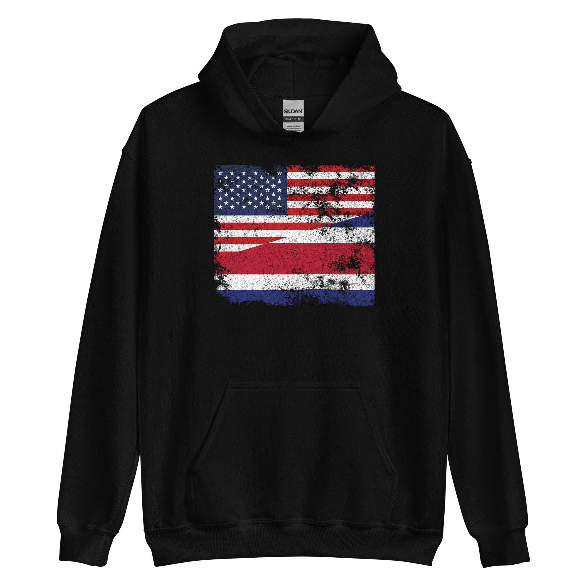 Costa Rica USA Flag Hoodie