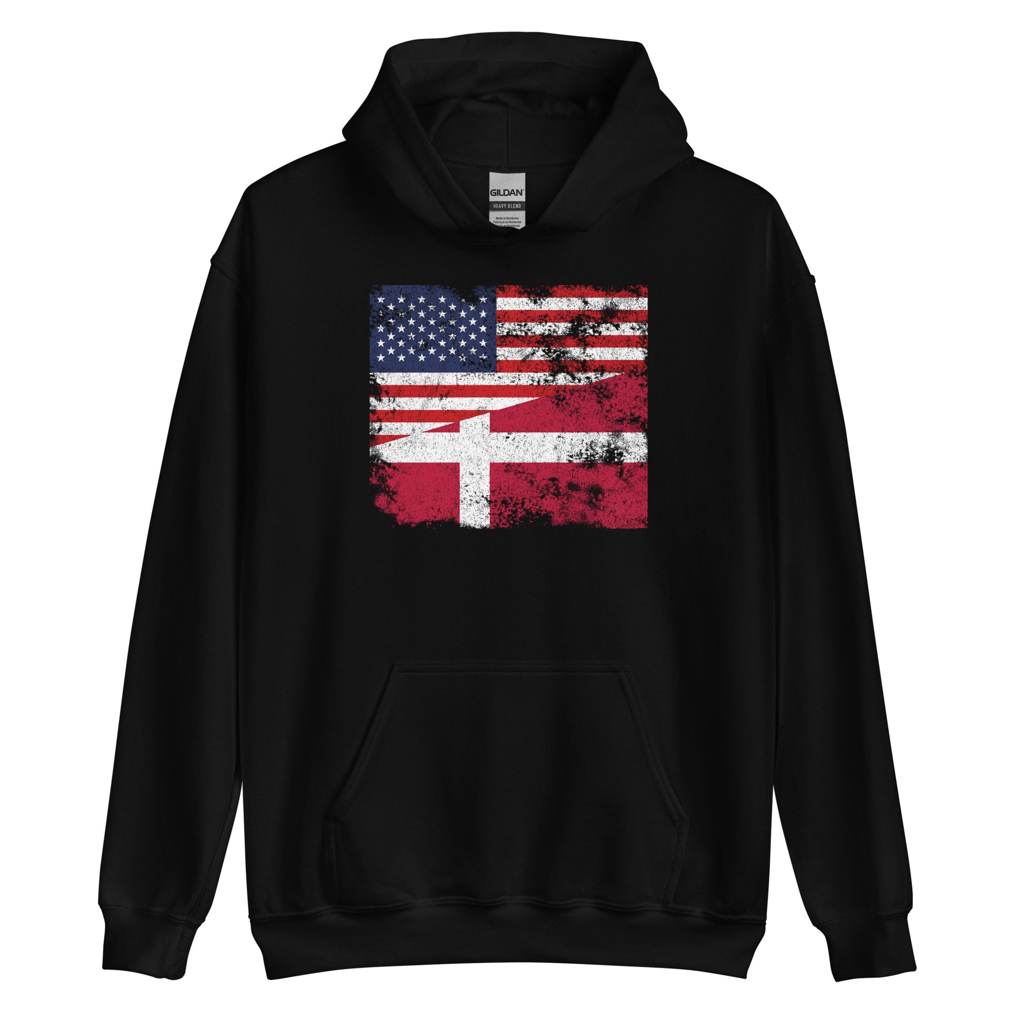 Denmark USA Flag Hoodie