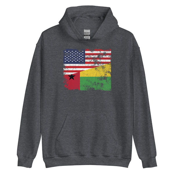 Guinea Bissau USA Flag Hoodie