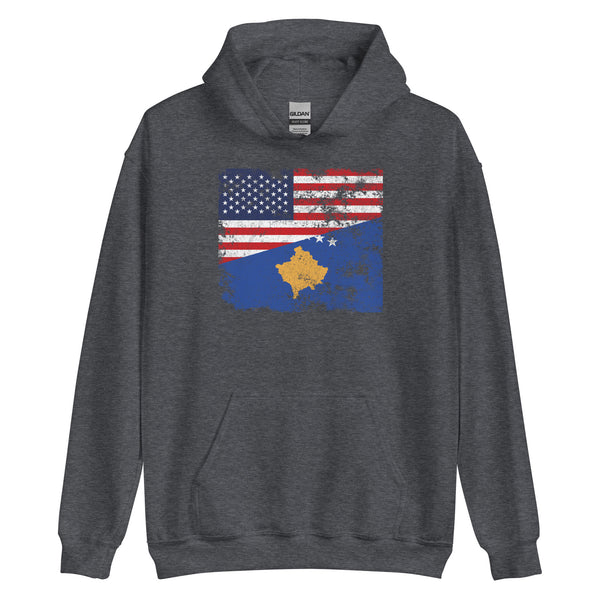 Kosovo USA Flag Hoodie