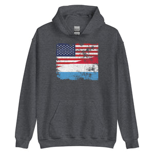 Luxembourg USA Flag Hoodie