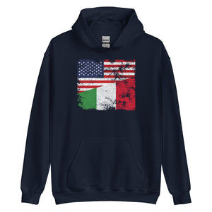 Italy USA Flag Hoodie