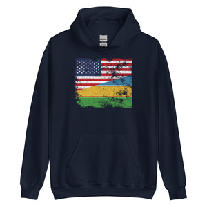 Karakalpakstan USA Flag Hoodie