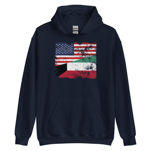 Kuwait USA Flag Hoodie