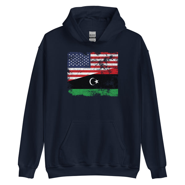 Libya USA Flag Hoodie