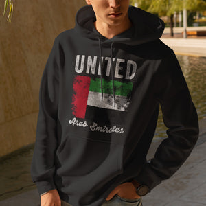 United Arab Emirates Flag Distressed Hoodie