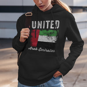 United Arab Emirates Flag Distressed Hoodie