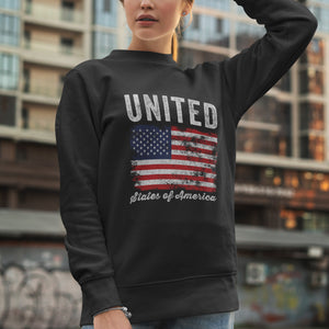 United States Flag Distressed Sweatshirt