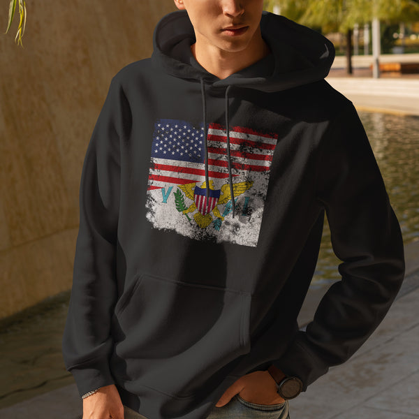 US Virgin Islands USA Flag Hoodie