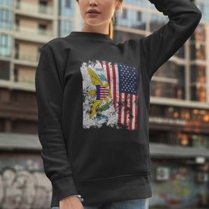 US Virgin Islands USA Flag Sweatshirt