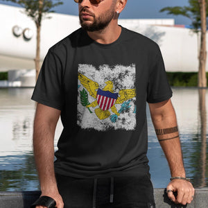 US Virgin Islands Flag T-Shirt Black / S