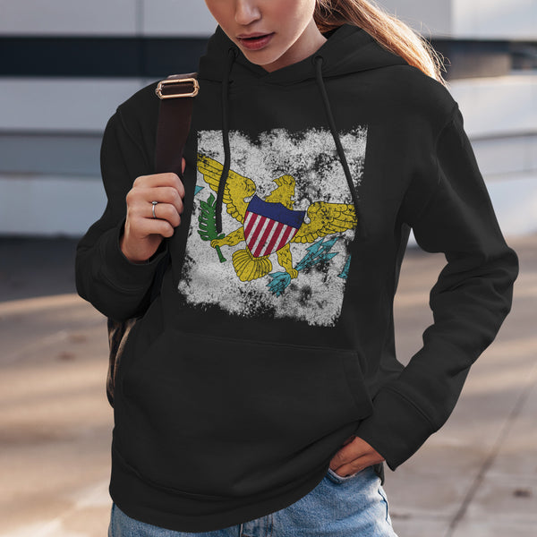 US Virgin Islands Flag Hoodie Black / S