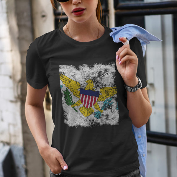 US Virgin Islands Flag T-Shirt Black / S