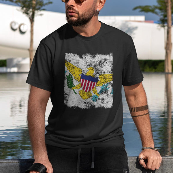 US Virgin Islands Flag T-Shirt Black / S