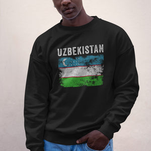 Uzbekistan Flag Vintage Uzbekistani Flag Sweatshirt