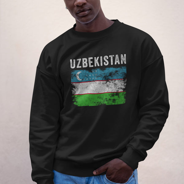 Uzbekistan Flag Vintage Uzbekistani Flag Sweatshirt