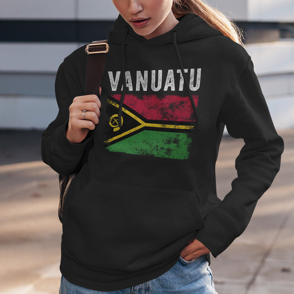 Vanuatu Flag Distressed Ni-Vanuatu Flag Hoodie