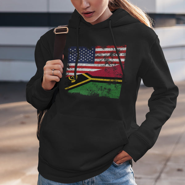 Vanuatu USA Flag Hoodie