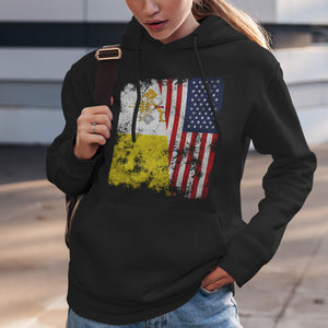 Vatican City USA Flag - Half American Hoodie