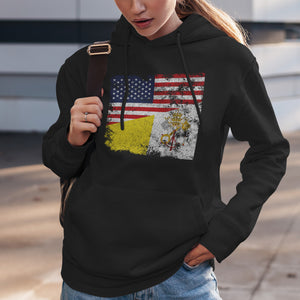 Vatican City USA Flag Hoodie