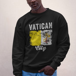 Vatican City Flag Distressed Sweatshirt