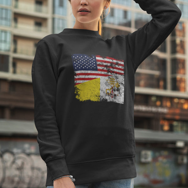 Vatican City USA Flag Sweatshirt