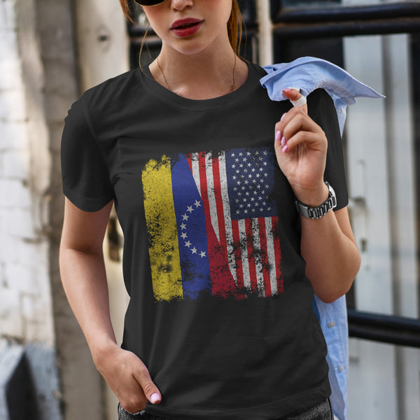 Venezuela USA Flag - Half American T-Shirt