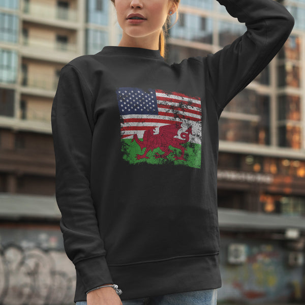 Wales USA Flag Sweatshirt