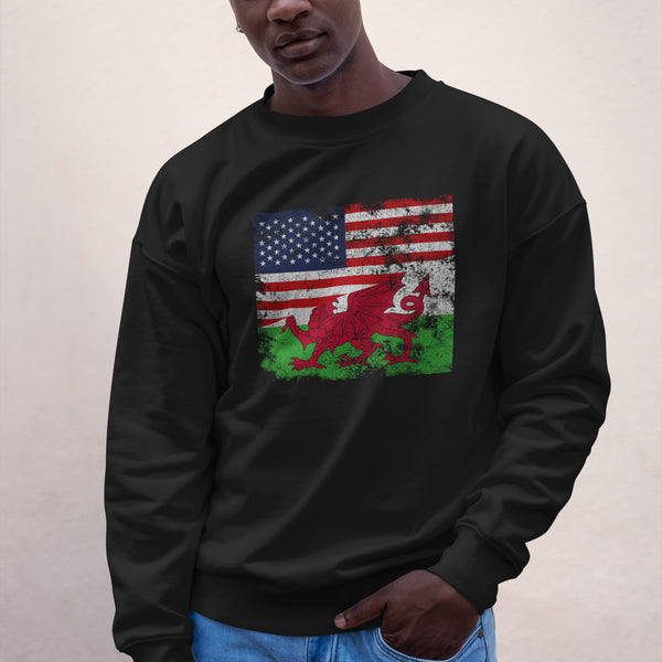 Wales USA Flag Sweatshirt