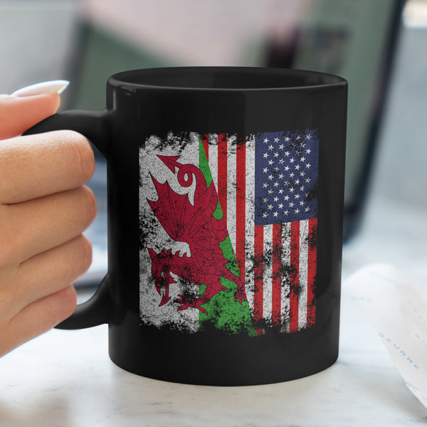 Wales USA Flag - Half American Mug
