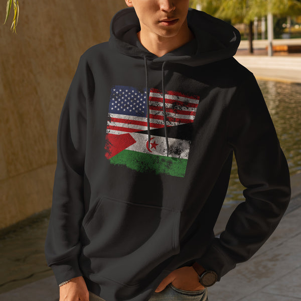 Western Sahara USA Flag Hoodie