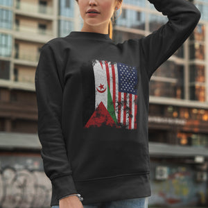 Western Sahara USA Flag - Half American Sweatshirt