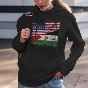 Western Sahara USA Flag Hoodie