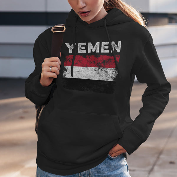 Yemen Flag Distressed - Yemeni Flag Hoodie