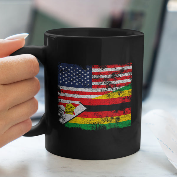 Zimbabwe USA Flag Mug