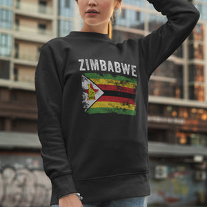 Zimbabwe Flag Distressed Zimbabwean Flag Sweatshirt